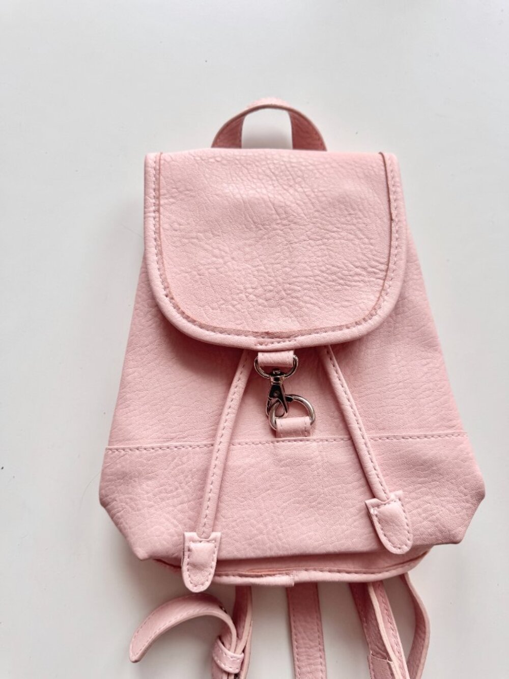 FREE PEOPLE Josie Blush Pink Faux Leather Mini Backpack - Picture 2 of 13